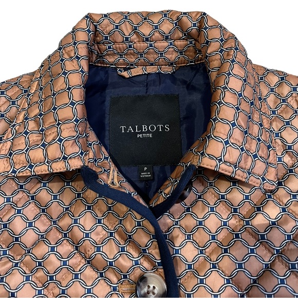 Talbots Quilted Chain Print Jacket | Women’s P - Picture 3 of 7